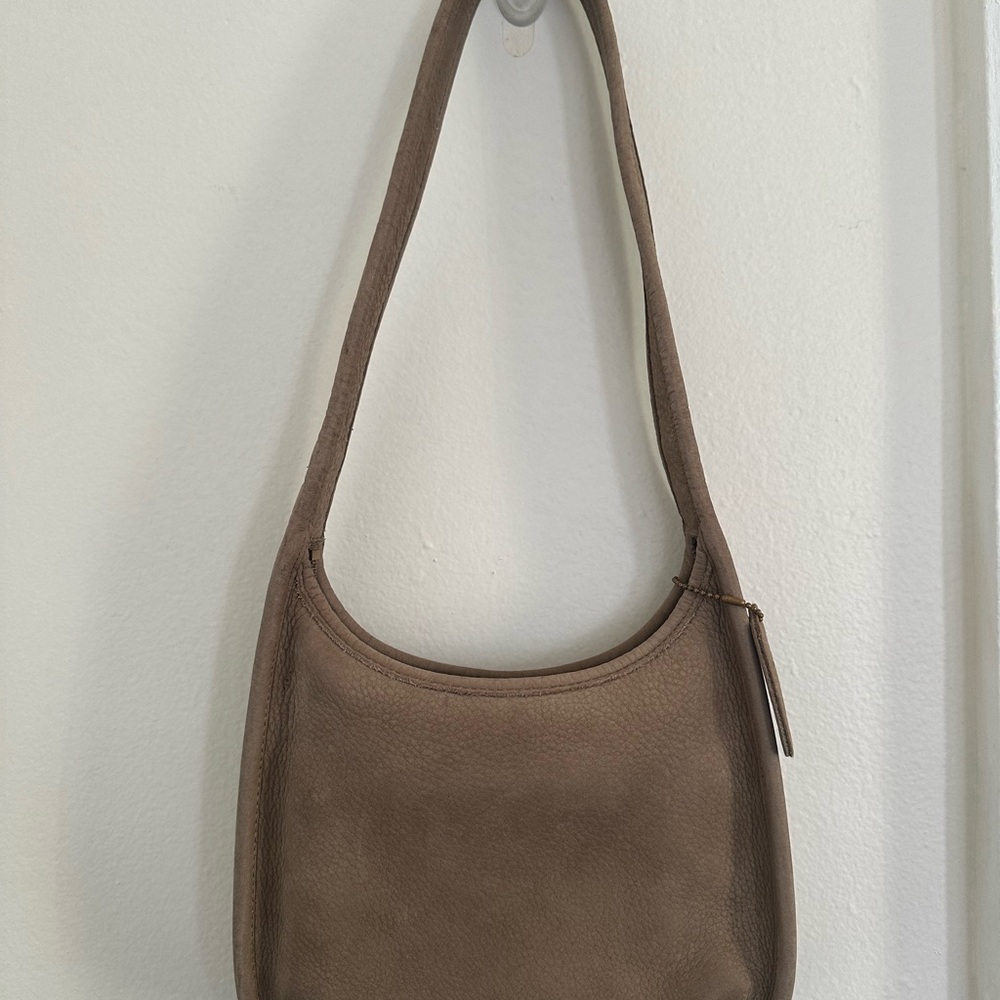 Vintage Coach Nubuc Ergo Mini Zip Sand #4396